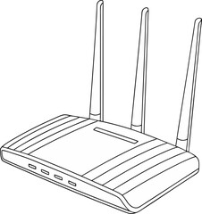 Aufkleber - wireless router vector icon on white background