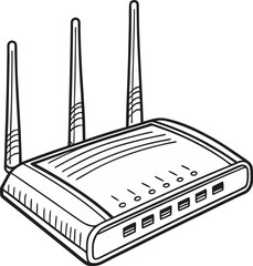 Aufkleber - wireless router vector icon on white background