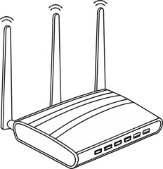 Aufkleber - wireless router vector icon on white background