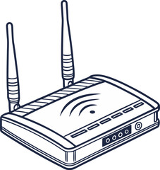 Aufkleber - wireless router vector icon on white background