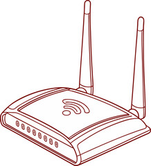 Aufkleber - wireless router vector icon on white background