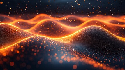 Wall Mural - Physics equations morphing into energy waves over a plain surface,generative ai illustration
