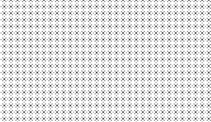 Poster - Simple and elegant black and white repeating crosses creating a minimal geometric pattern, ideal for backgrounds and graphic design projects