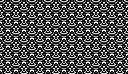 Poster - Black and white geometric pattern creating an optical illusion, ideal for backgrounds and decorative projects