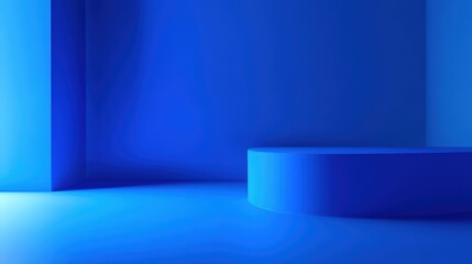 Poster - A bold blue gradient background transitioning smoothly from royal blue to ice blue.