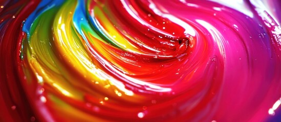 Poster - Chromatic Cascade: An Exploration of Multicolored Fluidity and Dynamic Texture