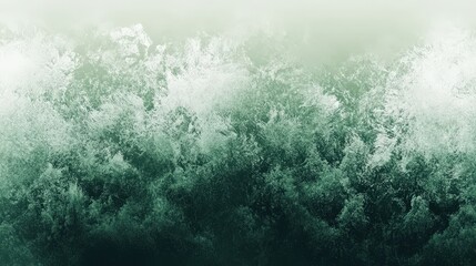 Poster - A cool green gradient background resembling a frozen mossy surface, transitioning from frosty green to deep pine tones