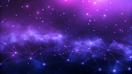 Aufkleber - Purple and blue abstract network background soft pastel background for graphic design templates, light mesh connections in violet and cyan tones ideal for tech visuals and creative layouts