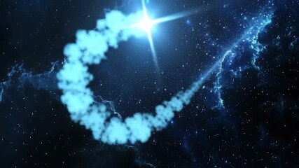 Wall Mural - Cosmic shooting star streaking through deep space