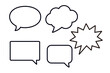 © balma - Minimal Speech Bubble Icons Set with Transparent Background