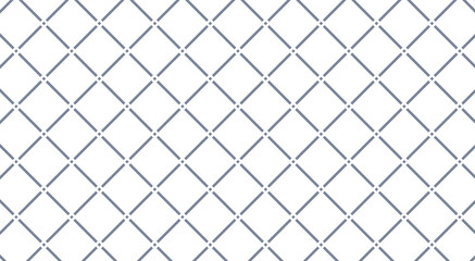 Poster - Diagonal gray grid pattern repeating across white surface, creating minimalist geometric design for decorative backgrounds and textures
