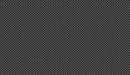 Poster - Modern and industrial aesthetic achieved with seamless texture of dark gray metal surface featuring small holes in a geometric pattern