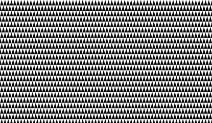 Poster - Geometric black triangles forming minimalist repeating pattern across white surface, creating sharp graphic visual texture
