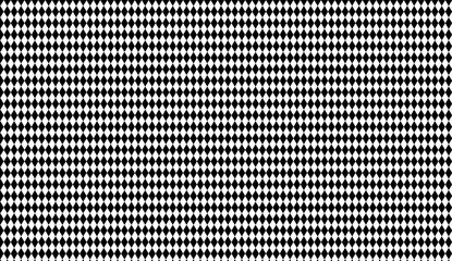Poster - Seamless geometric pattern made of black and white rhombi creating an optical illusion