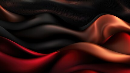 Canvas Print - Dark, flowing fabric drapes, rich colors, abstract design for luxury branding