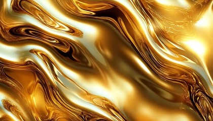 Poster - Gold texture background, abstract liquid gold background