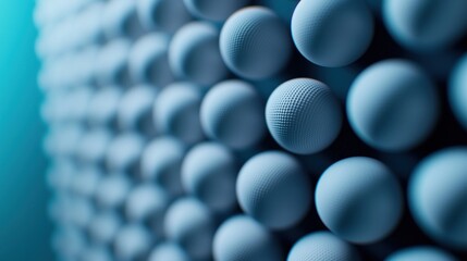 Wall Mural - abstract sphere wall graphic design; light blue; modern; technology