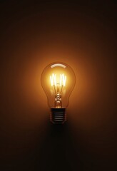 Poster - Light bulb idea concept. 3D rendering