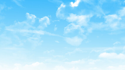 Wall Mural - clouds in blue sky photo. blue sky with white clouds. vector art