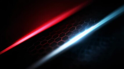 Leinwandbilder - Dynamic neon light patterns create a captivating visual experience in an abstract space