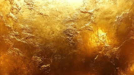 Poster - Golden Metallic Abstract Texture Elegant Luxury Background Polished Baroque Design Shiny Decorative Surface Fine Details Symmetrical Composition