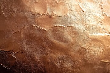 Poster - Close-up textured copper surface with metallic reflections warm lighting minimalistic style elegant abstract background