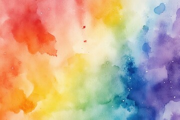 Poster - Vibrant rainbow watercolor backgrounds for artistic projects, colorful textures perfect for creative expressions and cheerful themes