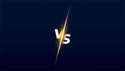 Wall Mural - stylish versus vs rival clash banner with light effect