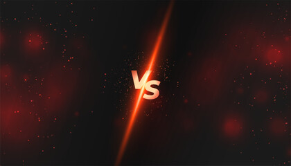 Wall Mural - shiny versus vs screen banner with glowing light effect