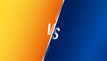 Wall Mural - flat style versus vs screen banner for rival match