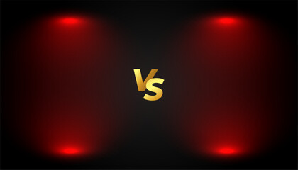 Wall Mural - team conflict versus vs banner with red light effect