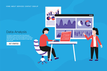 Poster - Landing Page Presents Effective Data Analysis concept