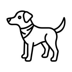 Poster - Dog vector illustration, cute pet outline drawing, domestic animal icon, puppy graphic design element