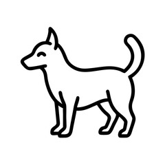 Poster - Outline drawing of a cute dog vector illustration for pet lovers and animal themed designs and art