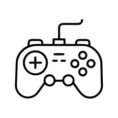 Fototapete - Vector illustration of a wired game controller for console gaming and pc gaming accessories