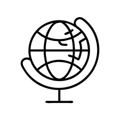 Poster - Globe illustration vector graphic design for geography education and world exploration concept design element