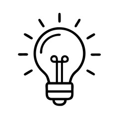 Poster - light bulb icon vector illustration of idea lamp creative solution and innovation concept design