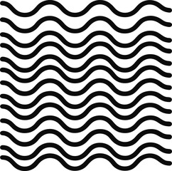 Aufkleber - A seamless blue wave pattern vector illustration with wavy lines creates a decorative ocean-inspired textile design