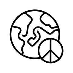 Poster - Peace on earth vector icon illustration, world peace symbol, international day of peace, global harmony