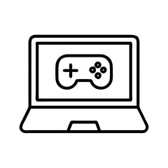 Fototapete - Laptop gaming concept illustration for esports and online gaming platform and streaming services