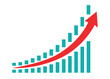 © PictureXpress - Curved Arrow and Bars Graph Rising Up Symbolizing Business Profit and Growth