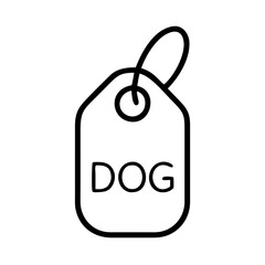 Poster - Dog tag identification pet id name address phone number animal rescue shelter accessory outline