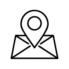 Poster - Map location pin icon vector for gps navigation, address, and destination finder app design