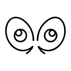 Poster - Cartoonish eyes illustration vector, funny eyes graphic design element for kids and adults art