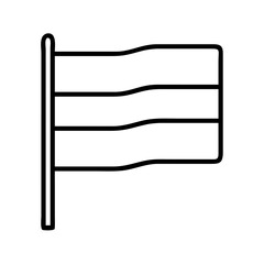 Poster - Vector illustration of a simple line art flag icon design for graphic design and web design projects