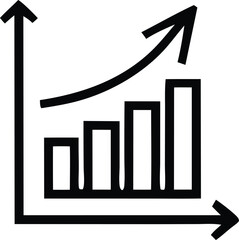 Poster - A red arrow pierces a 3D business graph, visually representing financial growth and market success