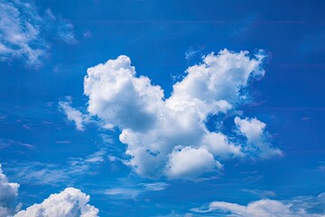 fluffy clouds in a vibrant blue sky (3)