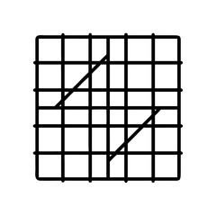 Poster - Square grid pattern with diagonal lines illustration for graphic design and decoration projects use