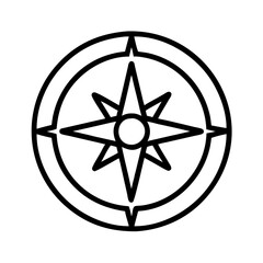Poster - Compass rose vector graphic illustration: nautical navigation symbol, travel and direction icon design