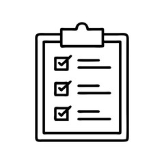 Poster - Clipboard checklist icon vector illustration for task management and project planning design